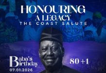 Joho oo Hoggaamin doona xuska dhalashadii 81-aad ee Raila oo lagu qabanayo Mombasa