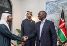 Madaxweyne Ruto oo la kulmay wasiir ka tirsan Imaaraadka Carabta